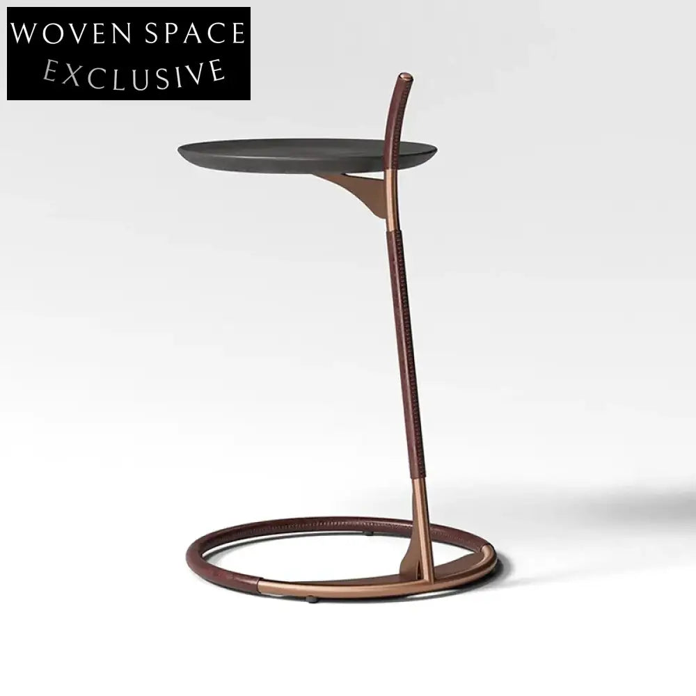 Modern Clear Glass Round Coffee Table with Black Metal Legs