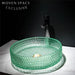Modern Clear Tempered Glass Round Vessel Sink for Bathroom Vanity