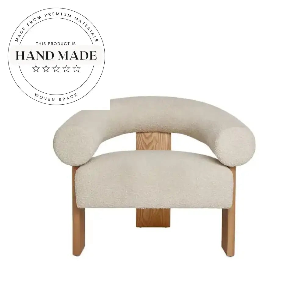 Modern Club Retro Solid Wood Fabric Reclining Accent Armchair