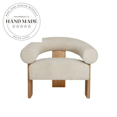 Modern Club Retro Solid Wood Fabric Reclining Accent Armchair