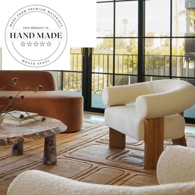 Modern Club Retro Solid Wood Fabric Reclining Accent Armchair