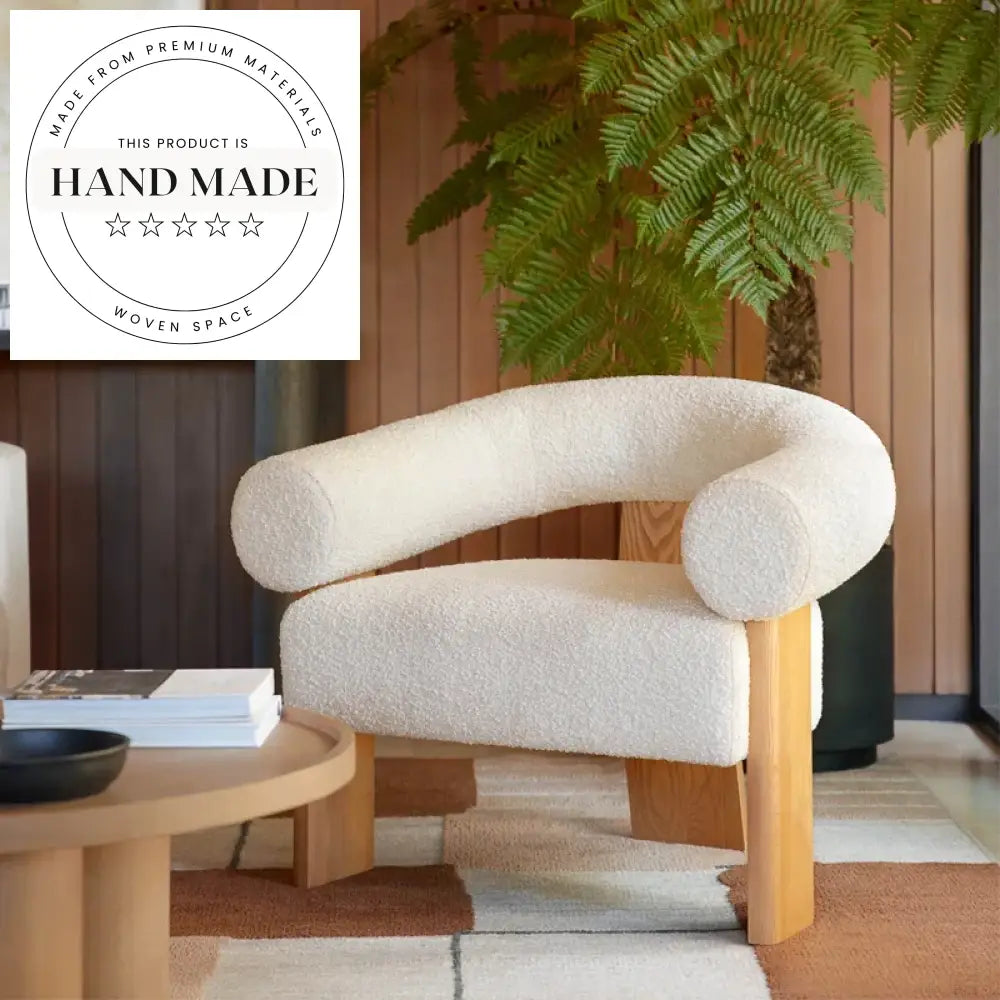 Modern Club Retro Solid Wood Fabric Reclining Accent Armchair