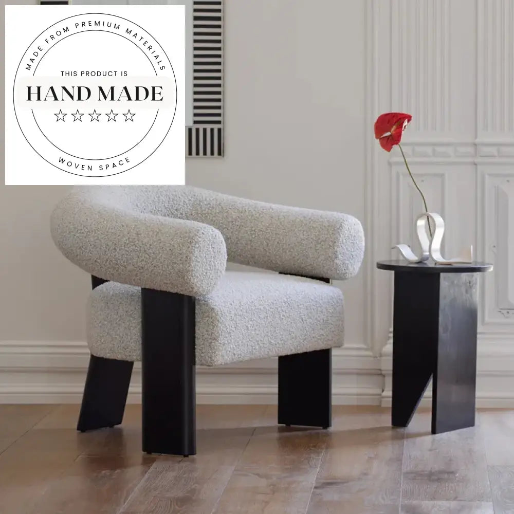 Modern Club Retro Solid Wood Fabric Reclining Accent Armchair