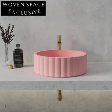 Modern Colorful Countertop Bathroom Vessel Basin, Artificial Stone Lavabo Sink