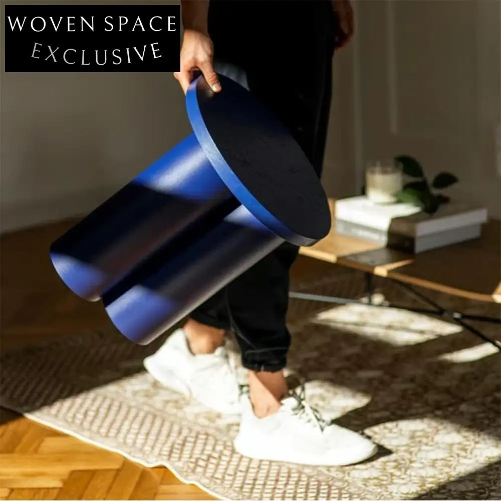 Modern Column Design Small Round Solid Wood Living Room Coffee Table