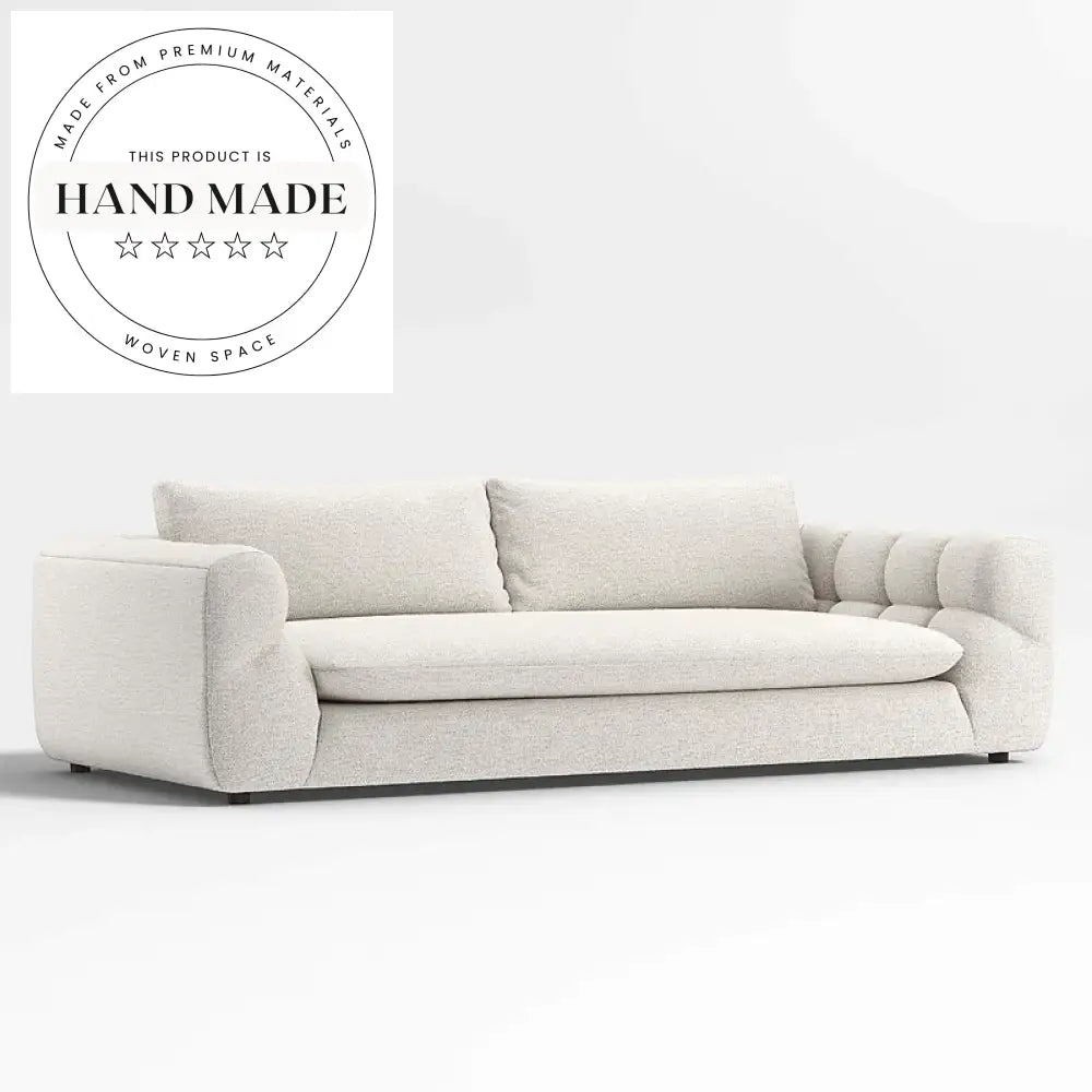 Modern Comfort Boucle Fabric Sectional Living Room L Shape Sofa