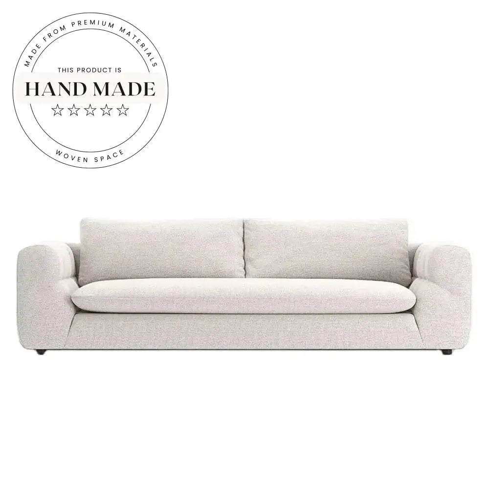Modern Comfort Boucle Fabric Sectional Living Room L Shape Sofa
