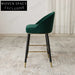 Modern Comfortable High Back Bar Stool with Sturdy Metal Legs