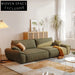 Modern Compact Fabric Sectional Sofa Set for Apartment Living Room