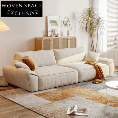 Modern Compact Fabric Sectional Sofa Set for Apartment Living Room