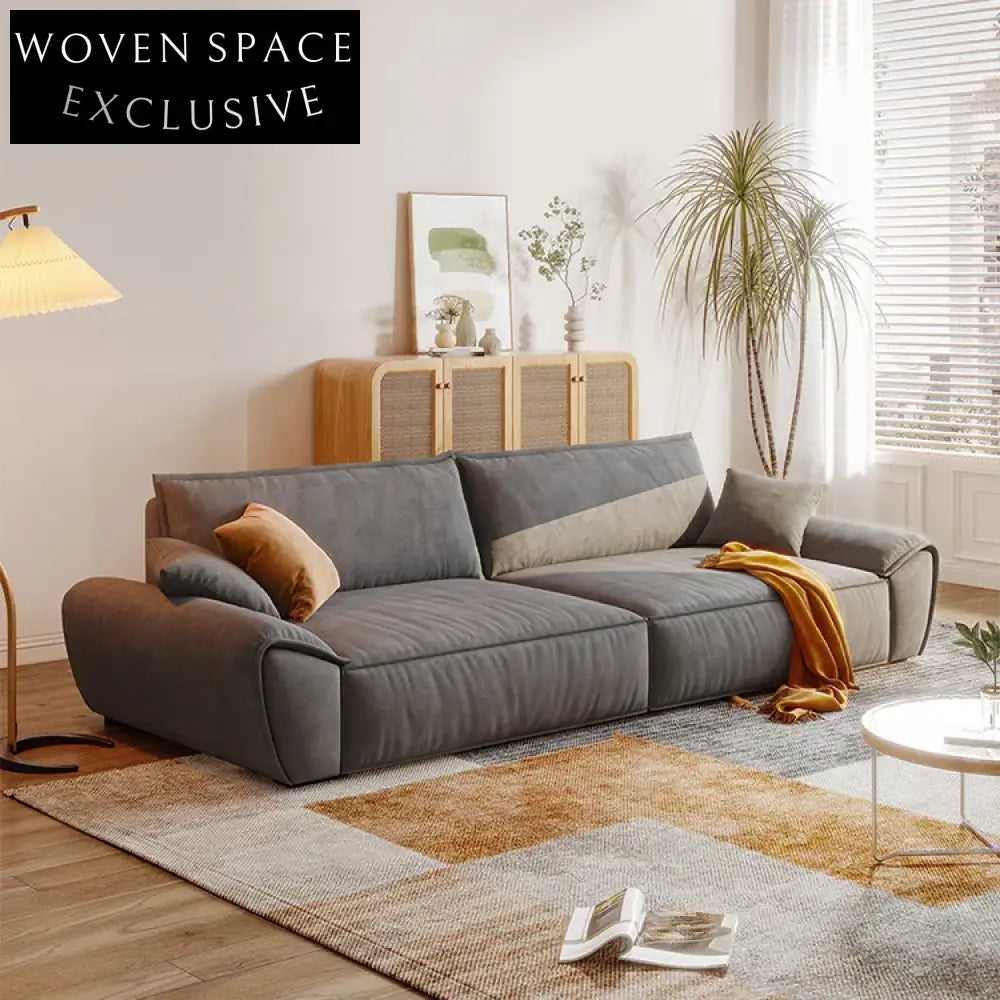 Modern Compact Fabric Sectional Sofa Set for Apartment Living Room