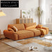 Modern Compact Fabric Sectional Sofa Set for Apartment Living Room