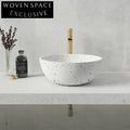 Modern Concrete Terrazzo Round Vessel Sink for Chic Bathroom Countertops