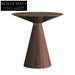 Modern Cone Shape Stainless Steel Wood Base Round Accent Coffee Table