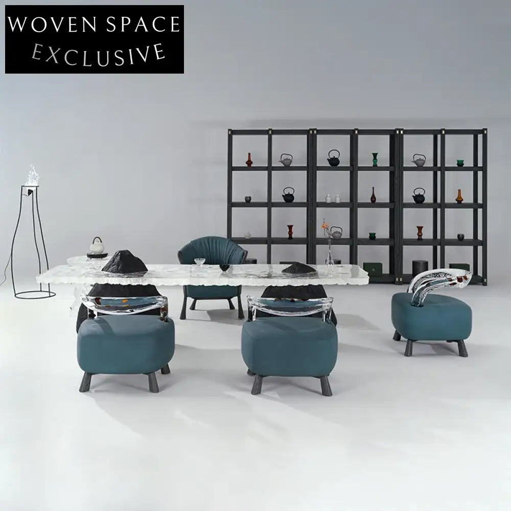 Modern Contemporary Resin Fiberglass Durable Dining Table for Stylish Home Decor