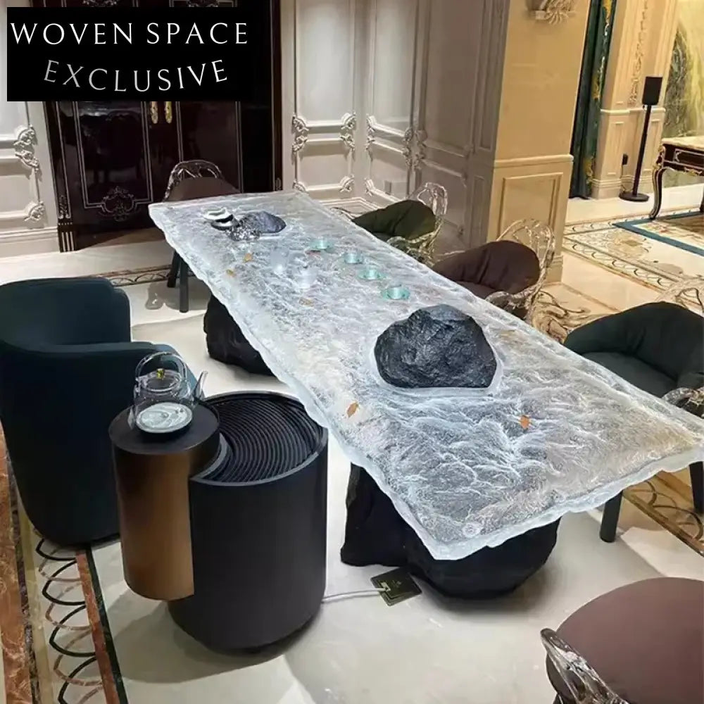 Modern Contemporary Resin Fiberglass Durable Dining Table for Stylish Home Decor