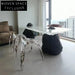 Modern Contemporary Resin Fiberglass Durable Dining Table for Stylish Home Decor