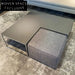 Modern Contemporary Square Metal Coffee Table with Solid Wood Top