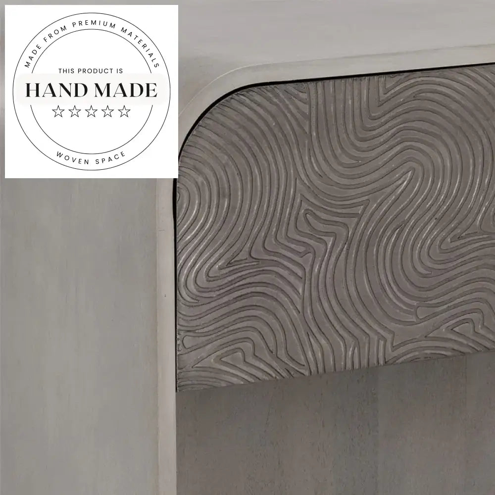 Modern Country Black Solid Wood Single Drawer Storage Bedside Table