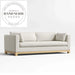 Modern Country Fabric and Wood 3 Seater Sectional Living Room Sofa