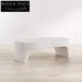 Modern Cream Concrete Coffee Table for Stylish Indoor & Outdoor Living