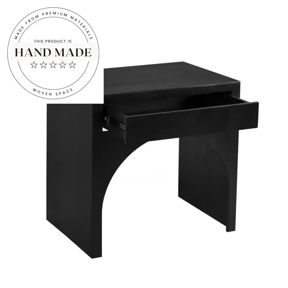 Modern Cream Solid Wood Smart Wireless Charging Bedside Table