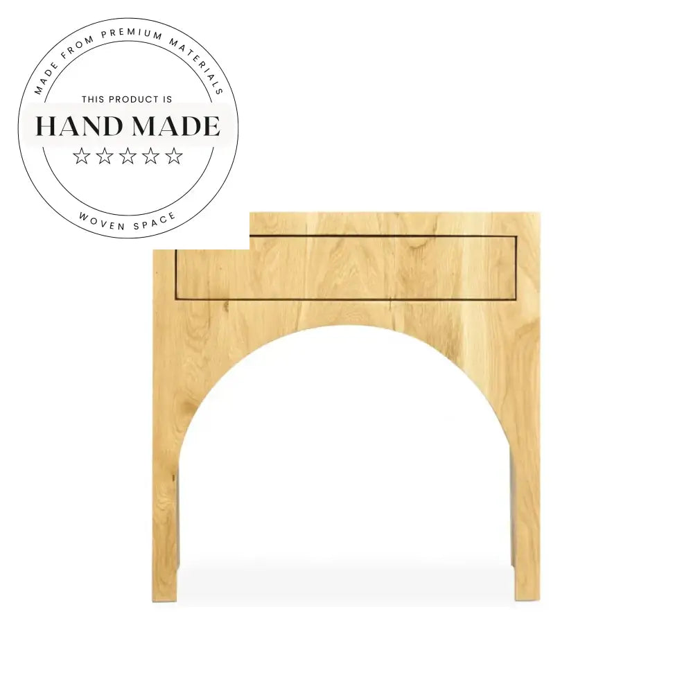 Modern Cream Solid Wood Smart Wireless Charging Bedside Table