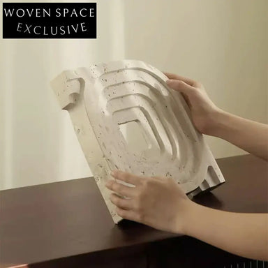 Modern Cream White Marble Art Deco Frame Luxury Apartment Ornament