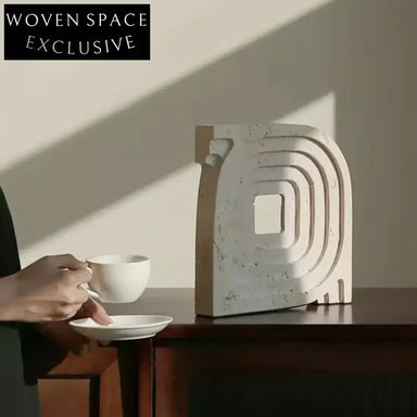 Modern Cream White Marble Art Deco Frame Luxury Apartment Ornament