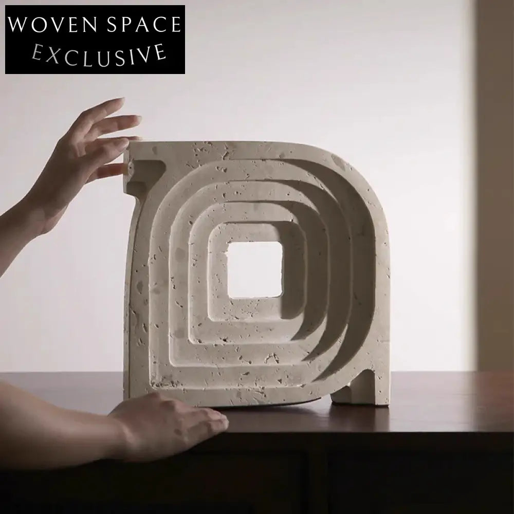 Modern Cream White Marble Art Deco Frame Luxury Apartment Ornament