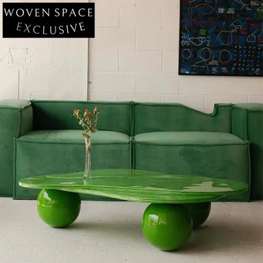 Modern Creative Irregular Shape Solid Wood Living Room Center Coffee Table