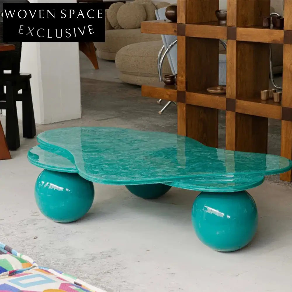 Modern Creative Irregular Shape Solid Wood Living Room Center Coffee Table