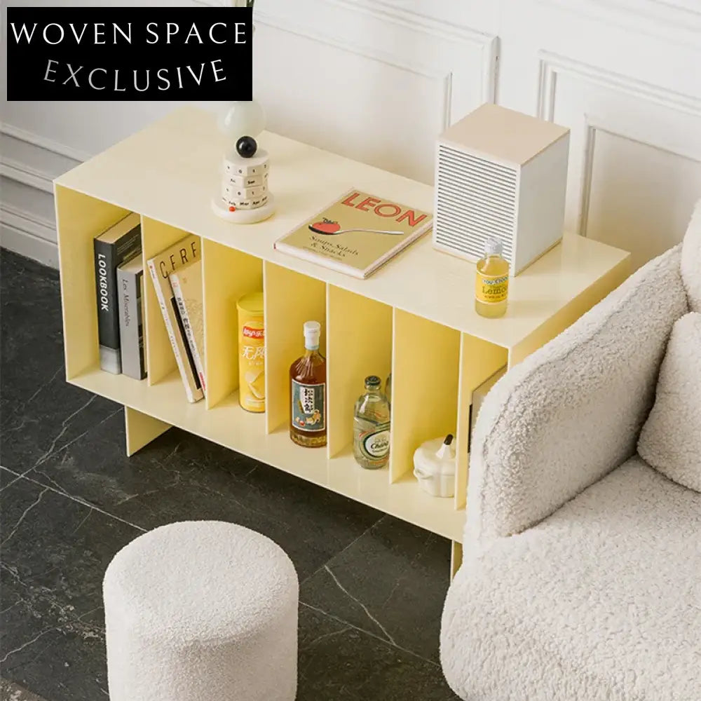 Modern Creative Kids Acrylic Plastic Storage Bookcase, Yellow