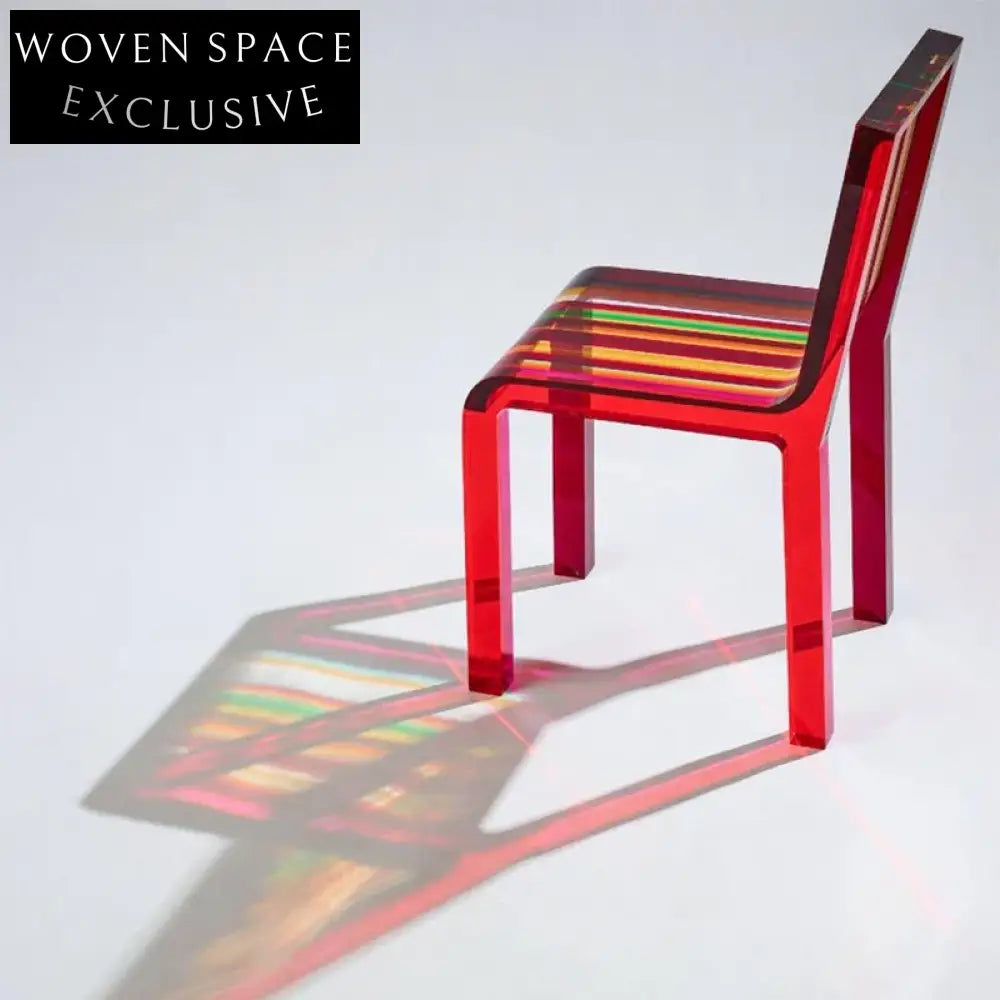 Modern Creative Rainbow Acrylic Leisure Chair for Hotel Art Museum Decor