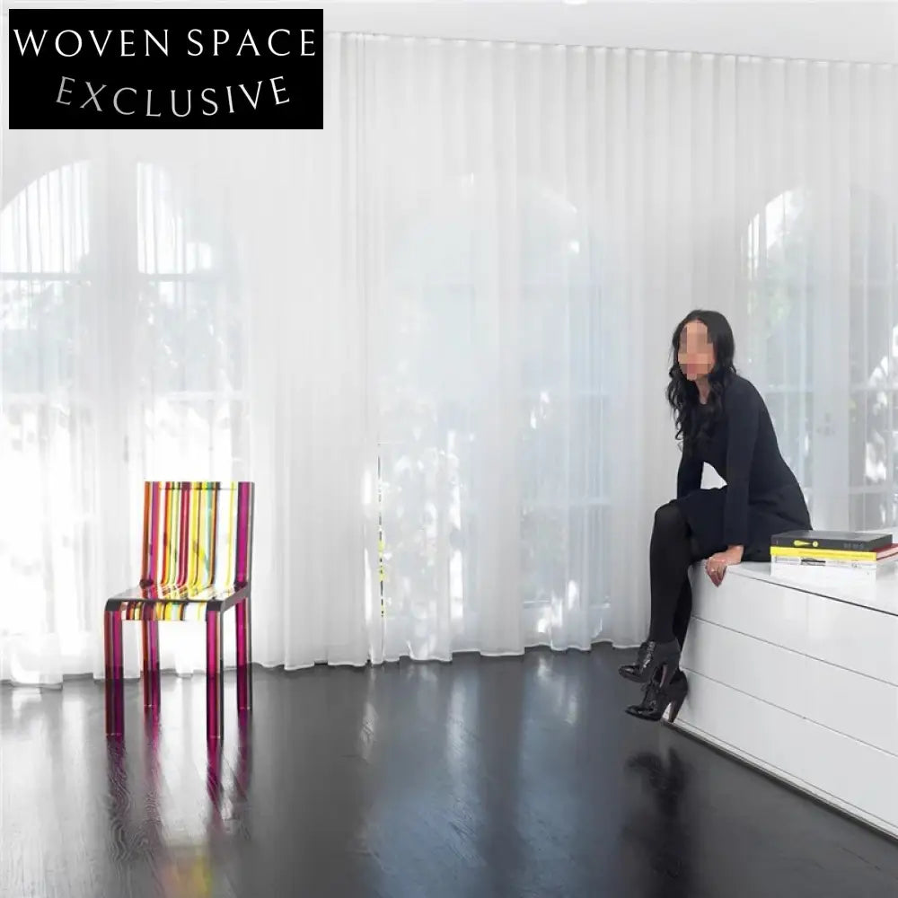 Modern Creative Rainbow Acrylic Leisure Chair for Hotel Art Museum Decor