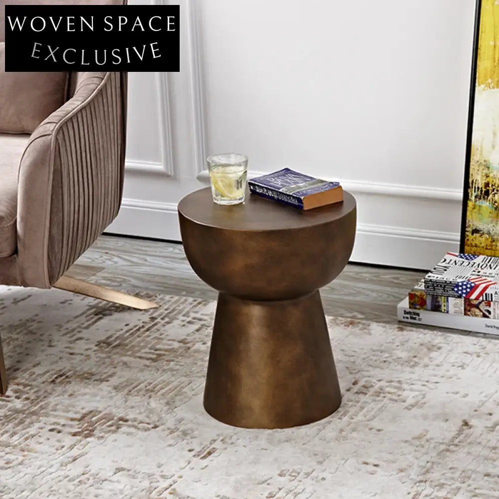 Modern Creative Round Metal Side Table for Living Room Corner & Cafe Shop