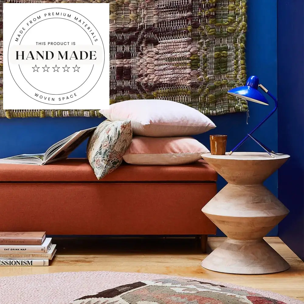 Modern Creative Solid Wood Round Accent Living Room Side Table