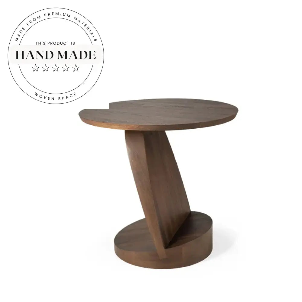 Modern Creative Solid Wood Round Designer Lounge Side Table