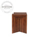 Modern Creative Square Solid Wood Dark Brown Accent Side Table
