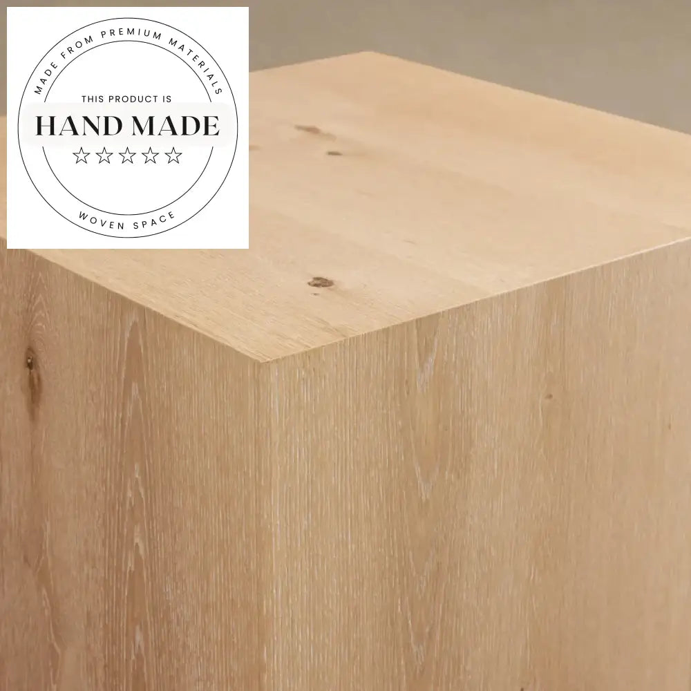 Modern Creative Square Solid Wood Hotel Accent Side Table