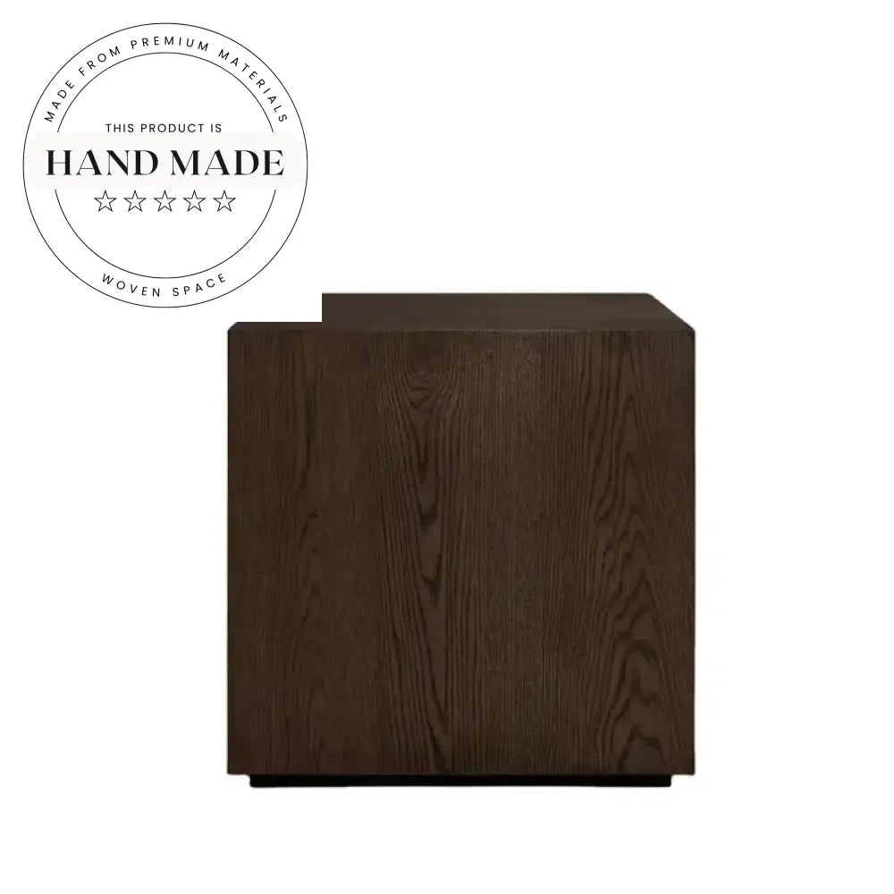 Modern Creative Square Solid Wood Hotel Accent Side Table