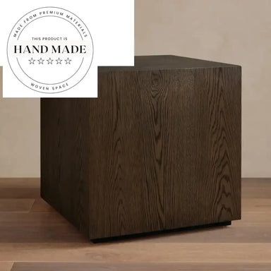 Modern Creative Square Solid Wood Hotel Accent Side Table