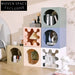 Modern Cube Storage Cabinet, Small White Square Wood Design Accent Cabinet
