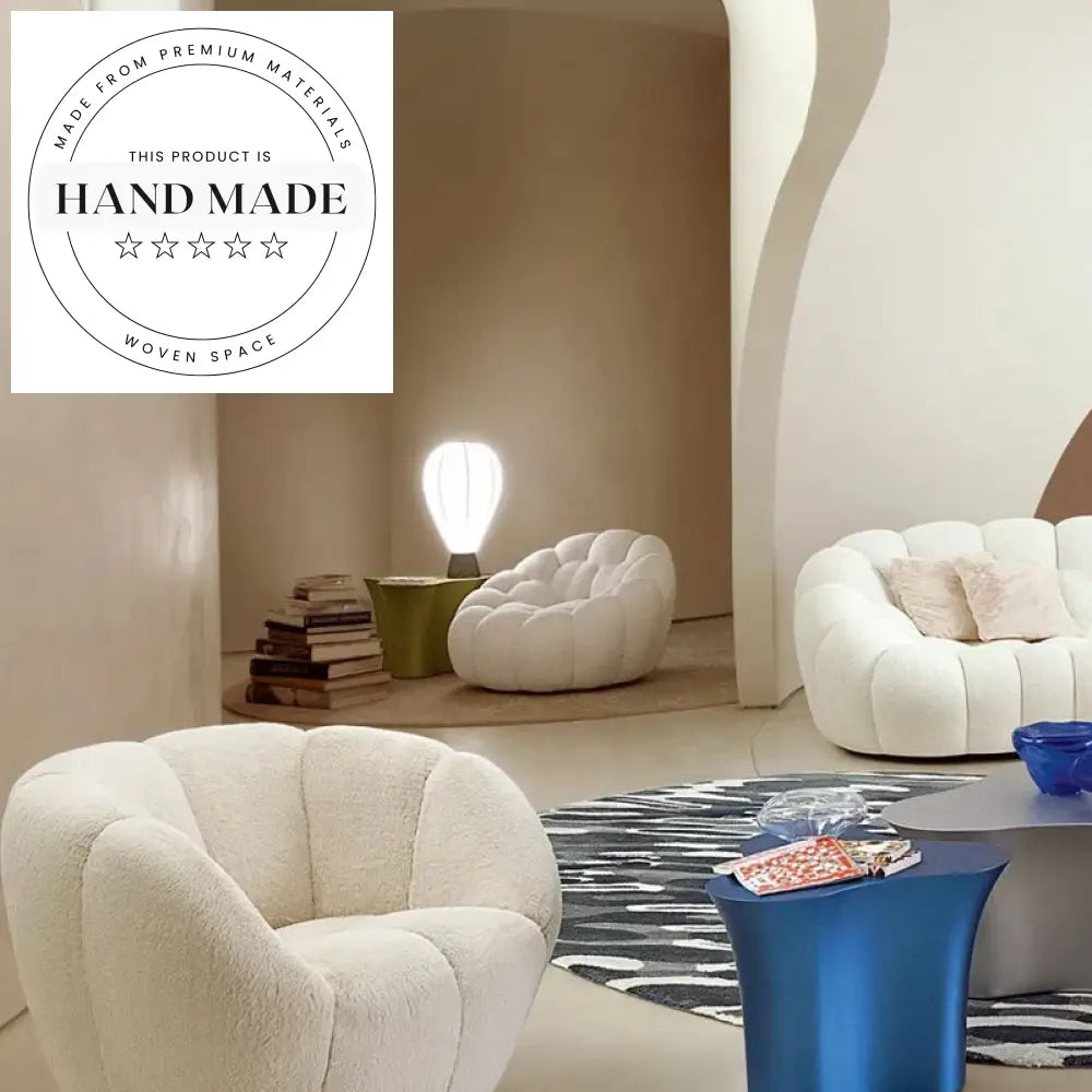Modern Curved 3D Fabric Corduroy Italian Style Bubble Sofa