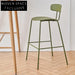 Modern Curved Backrest Metal Base Bar Stool with Durable Padded Seat