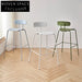 Modern Curved Backrest Metal Base Bar Stool with Durable Padded Seat