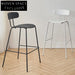 Modern Curved Backrest Metal Base Bar Stool with Durable Padded Seat