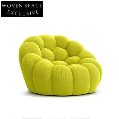 Modern Curved Bubble Sofa Set, Customizable Color, Plush Living Room Sofa