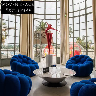 Modern Curved Bubble Sofa Set, Customizable Color, Plush Living Room Sofa