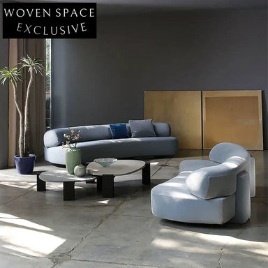 Modern Curved Sectional Fabric Sofa Set for Large Living Rooms